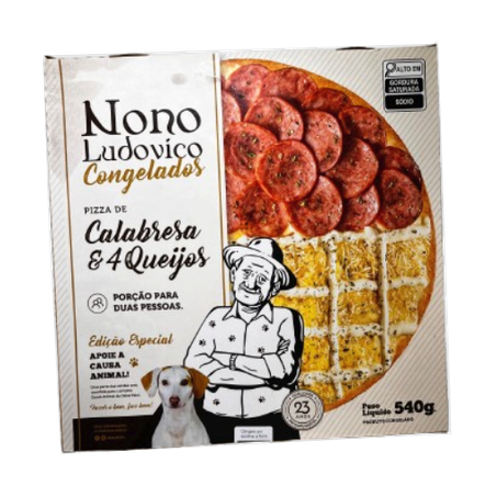 Pizza Nono Ludovico calabresa e 4 queijos 540g