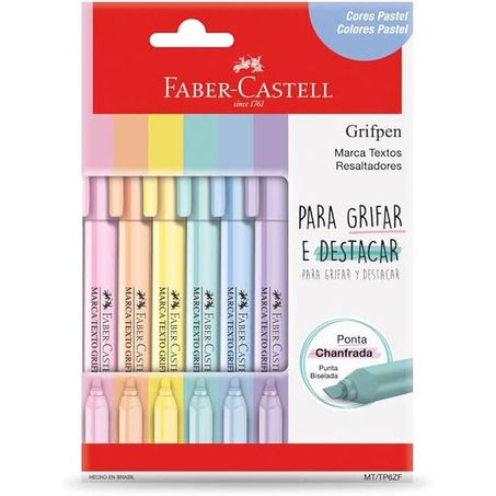 CANETA FABER CASTEL MARCA TEXTO TONS PASTEIS