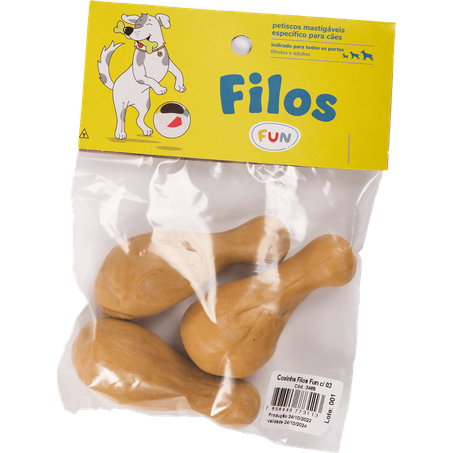 Petisco filos coxinha fun pacote c-3unid