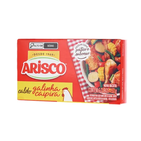 CALDO EM TABLETE ARISCO GALINHA CAIPIRA 57G 360-2