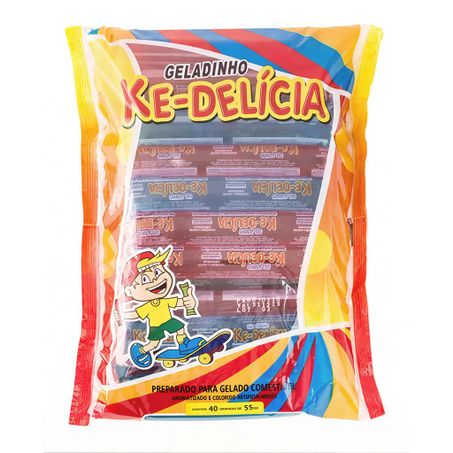 Pacote Geladinho Americano Ke-Delicia Com 5 Unidades De 55ml
