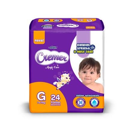 Fraldas Descartáveis Cremer Disney Prática G Pacote 24UN