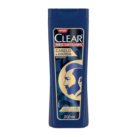 Shampoo clear men cabelo barba 200ml