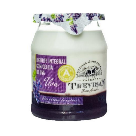 Iogurte integral com geléia uva fazenda trevisan 170g