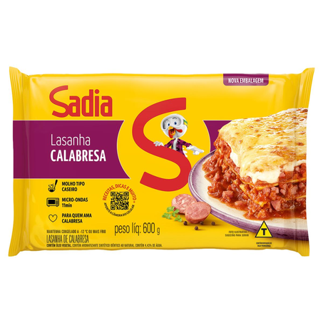 Lasanha Sadia 600g - Calabresa