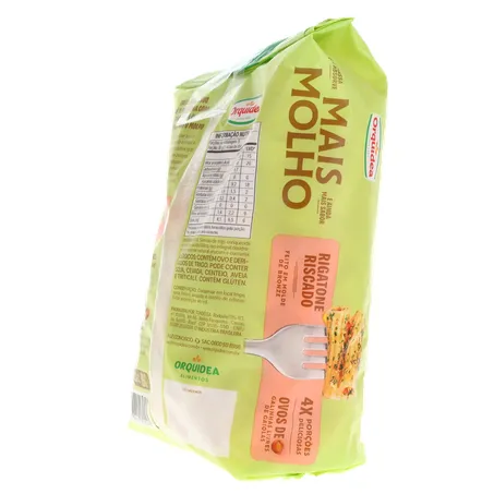Macarrão de Sêmola com Ovos Rigatone Riscado Orquídea Absorve Mais Molho 400G 360-24