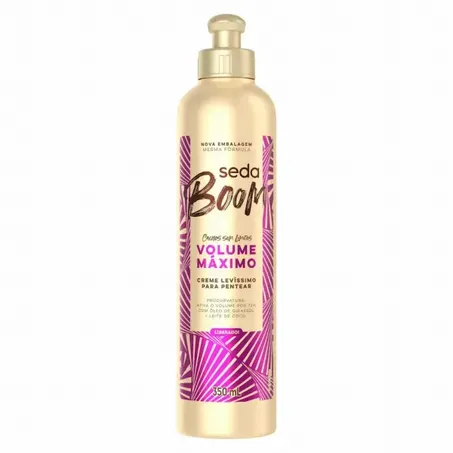 Creme de Pentear Cabelo Cacheado Seda Boom Pro Curvatura Volume Máximo 350ml