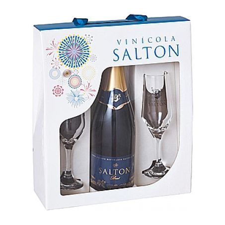 KIT SALTON ESPUMANTE BRUT C/ 2 TACAS