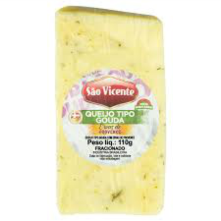 QUEIJO SAO VICENTE 110G GOUDA COM ERVAS