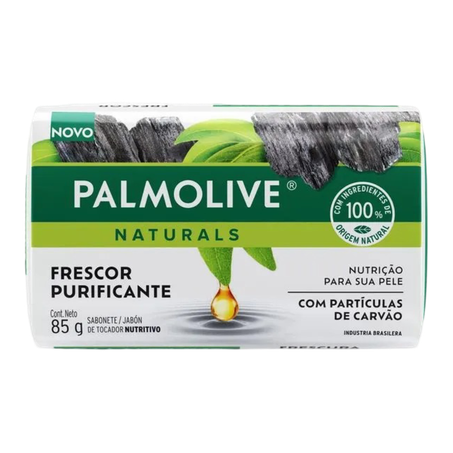 Sabonete em barra palmolive naturals sensação purificante carvão 85g
