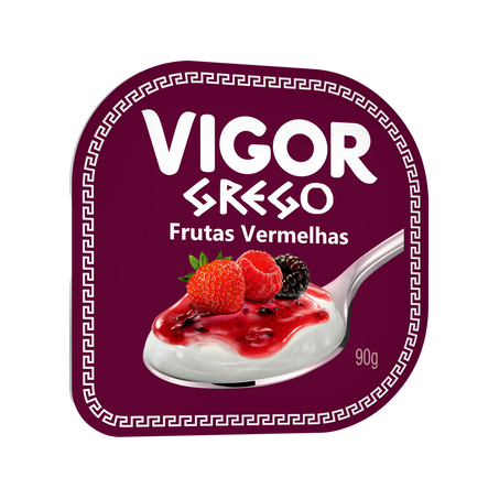 Iogurte grego frutas vermelhas vigor 90g