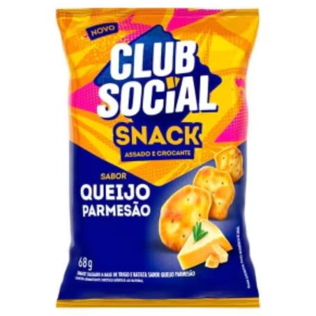 Snack club social 68g queijo parmesao