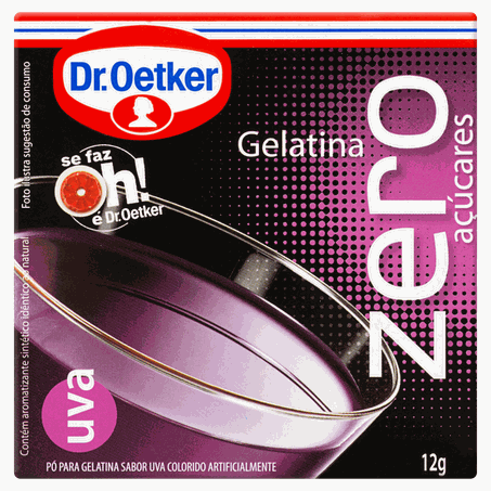 GELATINA EM PÓ UVA ZERO AÇÚCAR DR. OETKER