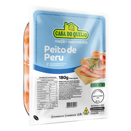 Peito peru casa do queijo 180g