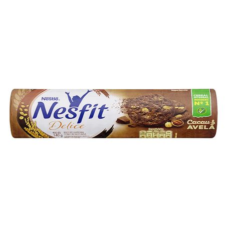 BISCOITO INTEGRAL CACAU & AVELÃ NESTLÉ NESFIT DELICE
