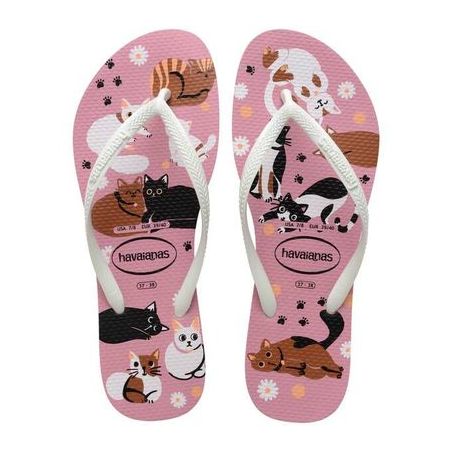 SANDÁLIAS HAVAIANAS SLIM PETS ROSA CHIFFON 37/38