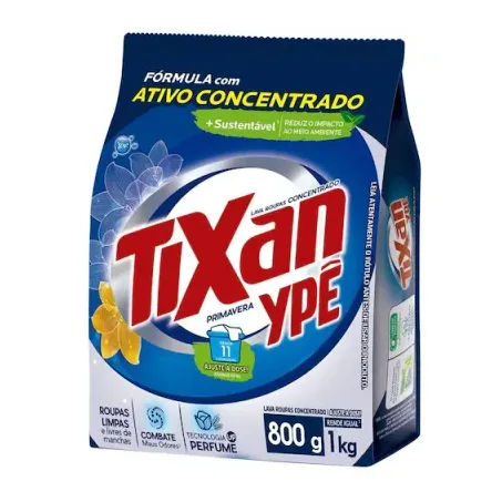 Lava Roupas Ypê Tixan Em Pó Primavera Sachê 800g 
 