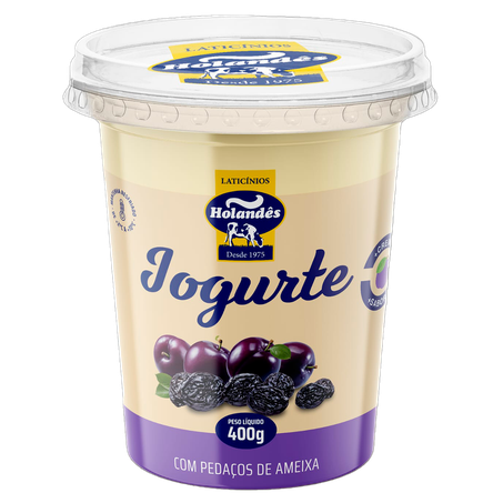 Iogurte Holandês Com Pedaços de Ameixa 400g