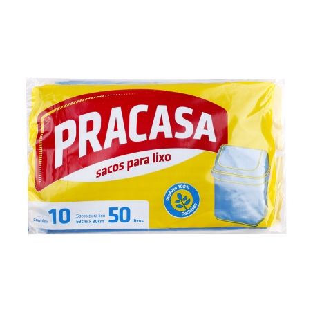 Saco Lixo Pra Casa Azul 50L C/10