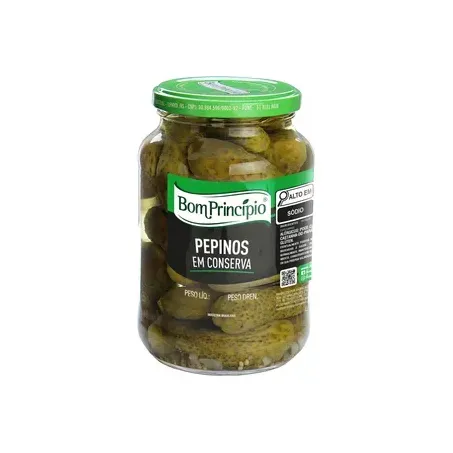 Pepino em conserva bom principio 440g*.
