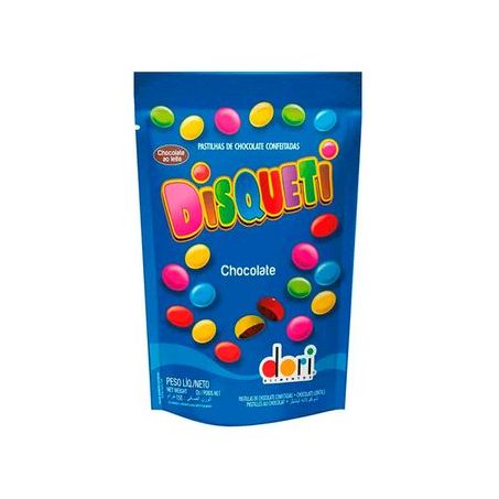 Confeitos Dori Disqueti Chocolate 120g