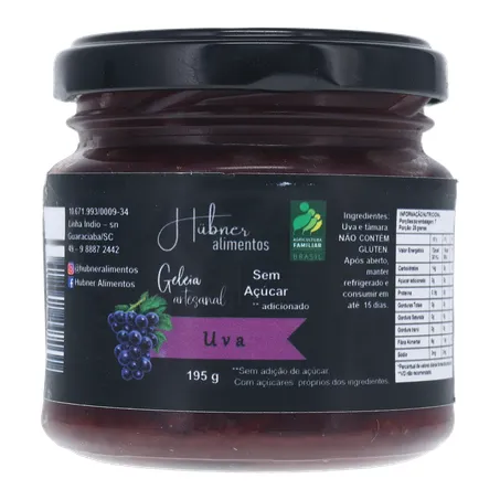 Geleia hubner uva sem açúcar 195g 360-1