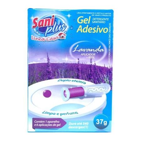 Deterg Sanit Saniplus 40g Gel Adesivo Ap Lavanda
