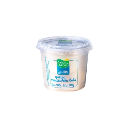 Queijo Mussarela Canto de Minas Bola Zero Lactose Embalagem 200G