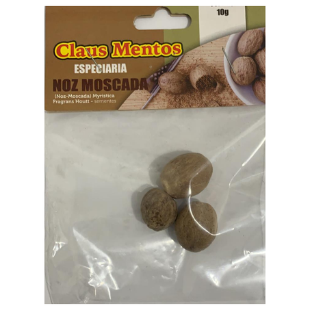 Noz moscada grao claus mentos 10g