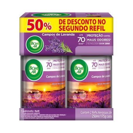 Aromatizador bom ar lavanda 50% 250ml