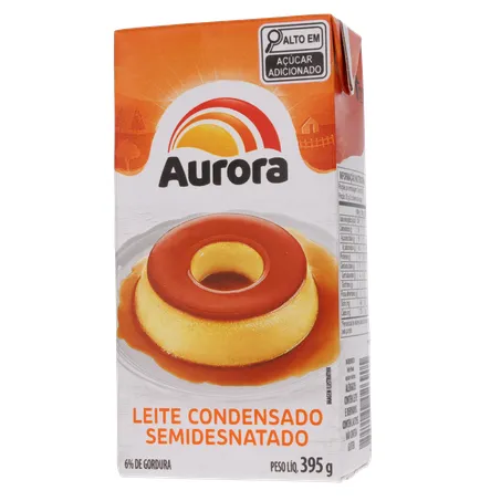 Leite cond aurora semidesn. 395g 360-2