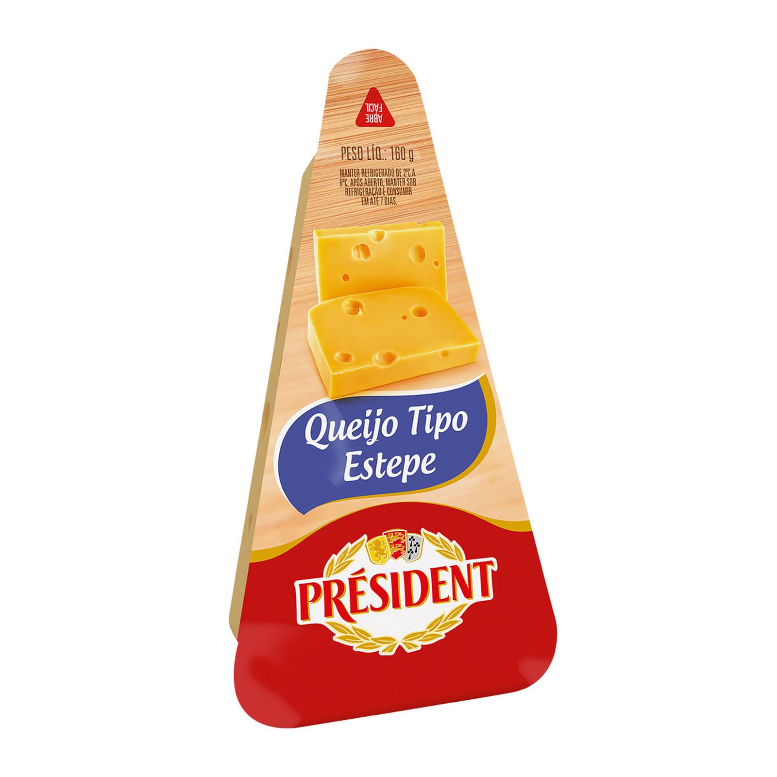 QUEIJO TIPO ESTEPE 160G PRESIDENT