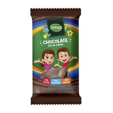 Chocolate Vitao 22g Kids Zero Lactose Ao Leite