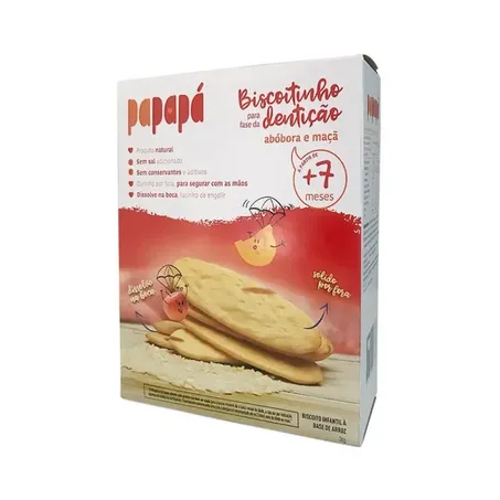 Biscoito Dentição Maça e Abóbora Papapa 36g