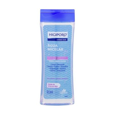 Agua Micelar Higiporo 120ml Todos Os Tipos De Pele