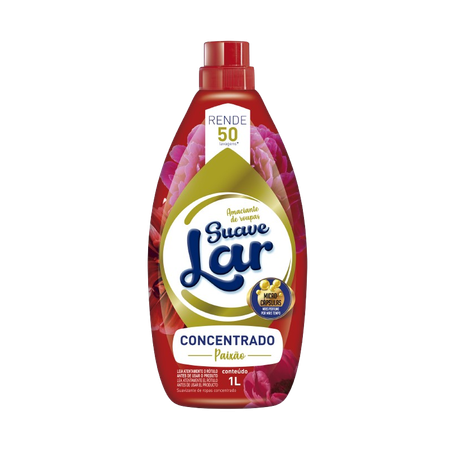 Amaciante Suave Lar Concentrado Paixão Frasco 1l 
 