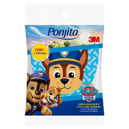 Esponja para Banho Ponjita Infantil Patrulha Canina