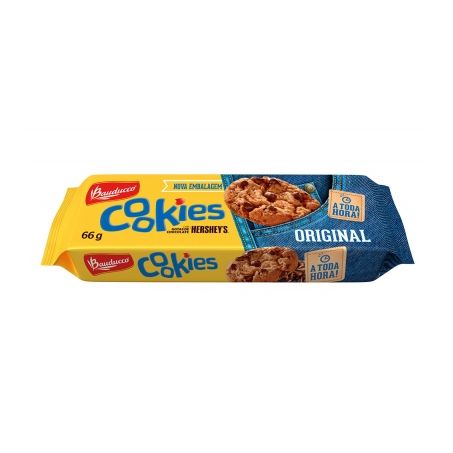 Cookies bauducco original com chocolate hershey's 60g