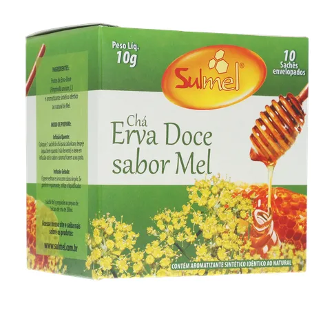 Cha sulmel erva doce mel 10g 360-15