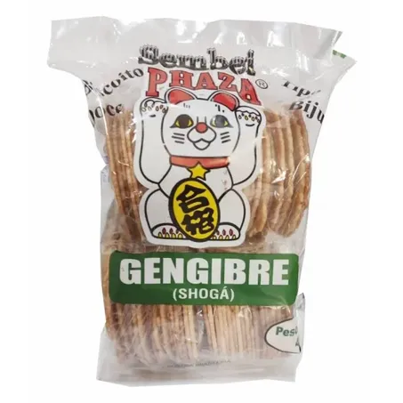Biscoito Phaza 470g Sembei Gengibre