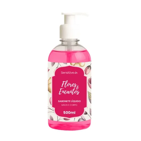 Sabonete liq sensitive in flores e encanto 500ml