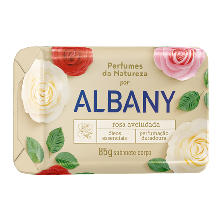 SABONETE ALBANY 85GR ROSA BRANCO