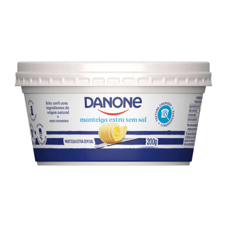 Manteiga danone 200g extra s/sal pote