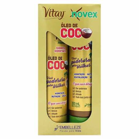 Kit Novex Revitay Óleo de Coco Shampoo 300ml E Condicionador 300ml