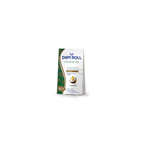 Folhas Depilatórias Depi Roll Facial Óleo De Coco 8 Folhas