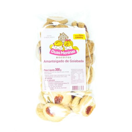 BISCOITO DUAS MENINAS AMANTEIG GOIABA ARTESANA 280G