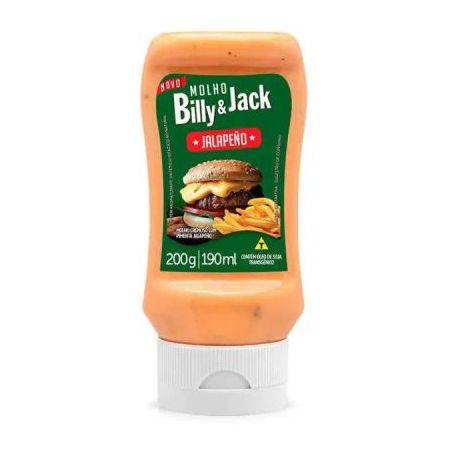 MOLHO P/HAMBURGUER BILLY & JACK JALAPENO 200G