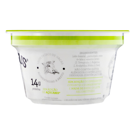 Iogurte Parcialmente Desnatado Grego 14g de Proteína Natural sem Adição de Açúcar Yorgus Pote 130g 360-2