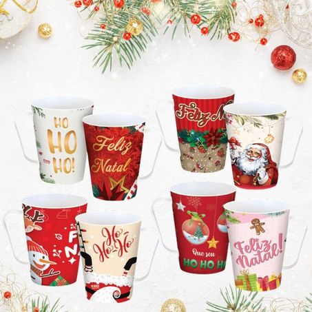 CANECA KOZI DECORADA 430ML NATAL REF.1443