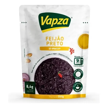 Feijão Preto Só Aquecer Vapza 200g